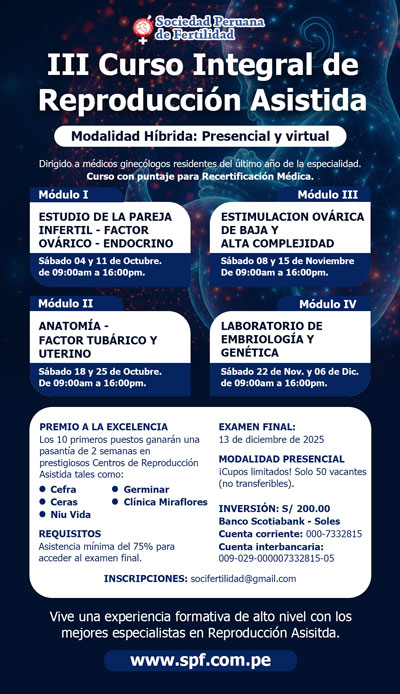 III Curso Integral de Reproducción Asistida