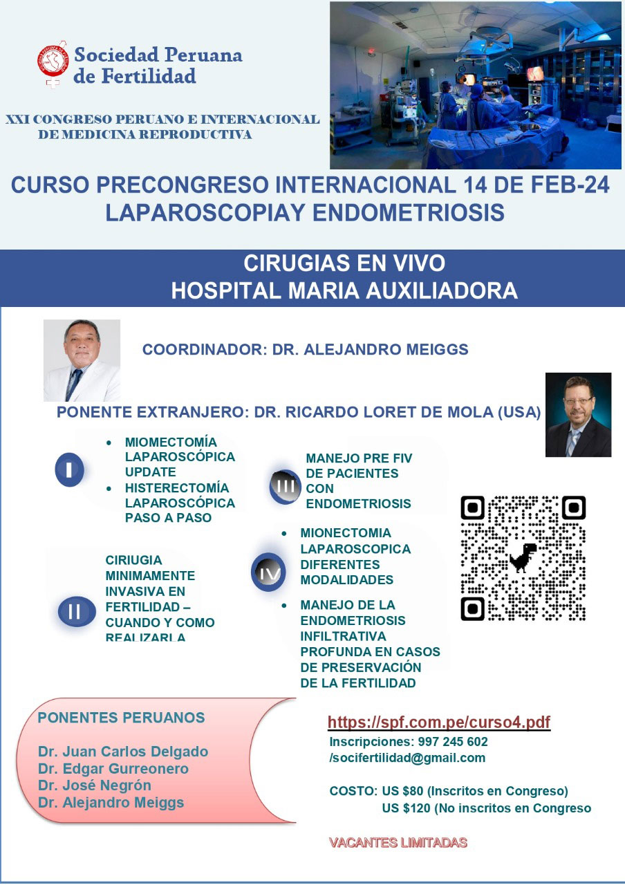 Laparoscopia y Endometriosis. Cirugías en vivo. Hospital María Auxiliadora. 